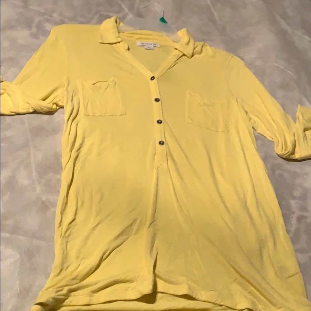Yellow long length blouse